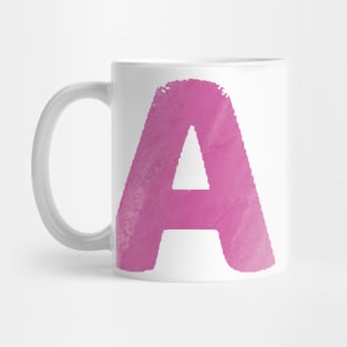 A - first letter of the alphabet in watercolour style Mug